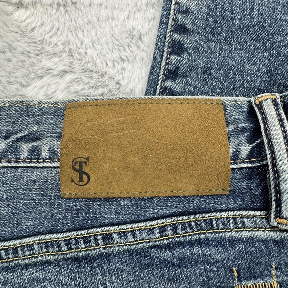 Todd Snyder Jeans Mens 40 x 32 Blue Slim Straight Stretch 5 Pocket Denim Pants - Picture 2 of 14